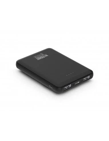Urban Factory UPB05UF Batería Externa Polímero 5000 mAh Negro, Carga Rápida, USB-C, 2 Puertos USB, Compacta 63x94x14 mm