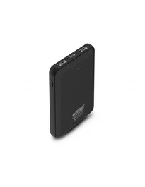 Urban Factory UPB05UF Batería Externa Polímero 5000 mAh Negro, Carga Rápida, USB-C, 2 Puertos USB, Compacta 63x94x14 mm