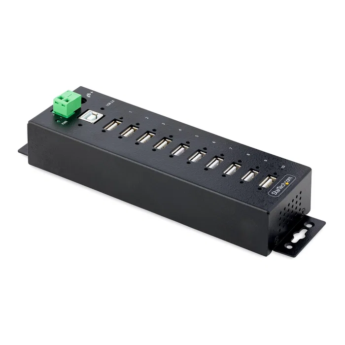 StarTech Hub USB 2.0 Industrial de 10 Puertos con Protección ESD de Nivel 4, Negro StarTech Hub USB 2.0 Industrial de 10 Puertos con Protección ESD de Nivel 4, Negro