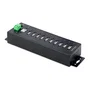 StarTech Hub USB 2.0 Industrial de 10 Puertos con Protección ESD de Nivel 4, Negro