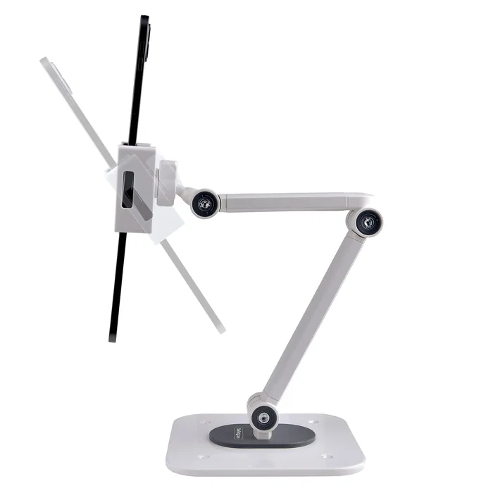 StartTech ADJ-TABLET-STAND-W Soporte de Tablet Ajustable Ergonómico para Sobremesa o Pared - Giro, Rotación e Inclinación - Compatible con iPad, Galaxy Tab y Tablets de hasta 12.9"