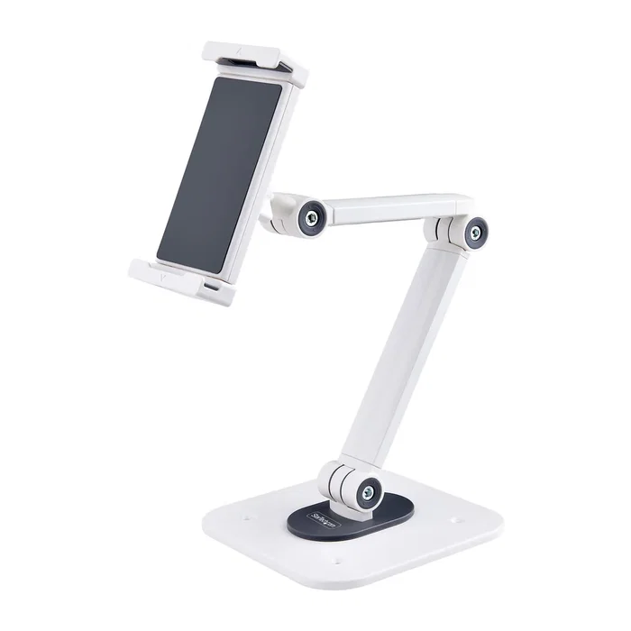 StartTech ADJ-TABLET-STAND-W Soporte de Tablet Ajustable Ergonómico para Sobremesa o Pared - Giro, Rotación e Inclinación - Compatible con iPad, Galaxy Tab y Tablets de hasta 12.9"