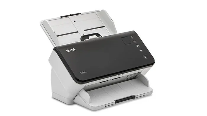 Kodak Escáner E1040 con Alimentador Automático (ADF) - 600 x 600 DPI, Formato A4, Escaneo a Color, Pantalla LED, Negro y Blanco