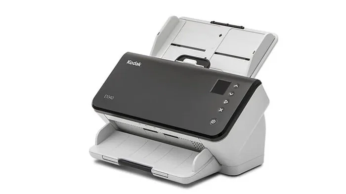 Kodak Escáner E1040 con Alimentador Automático (ADF) - 600 x 600 DPI, Formato A4, Escaneo a Color, Pantalla LED, Negro y Blanco
