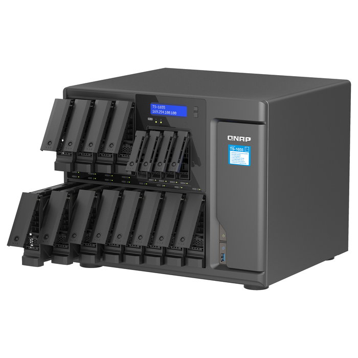 QNAP TS-1655-8G NAS 16 Bahías Torre Intel Atom C5125 8 Núcleos 2.8GHz 8 GB DDR4 RAID 2x 2.5GbE