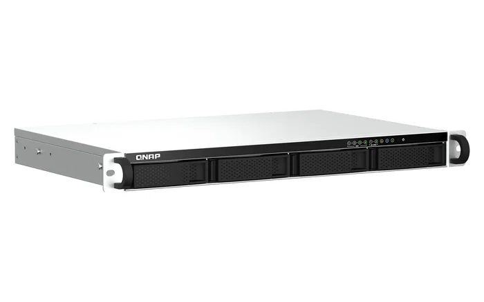 QNAP TS-464eU NAS de Montaje en Rack (1U) - Procesador Intel Celeron N5095, 8GB DDR4, 4 Bahías HDD/SSD, 2x 2.5GbE, 2x M.2 NVMe, QTS 5, Negro