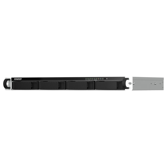 QNAP TS-464EU-8G NAS 1U Rackmount de 4 Bahías con Procesador Intel Celeron N5095 Quad-Core, 8GB DDR4, 2 Puertos LAN de 2.5GbE, Compatible con HDD/SSD y M.2