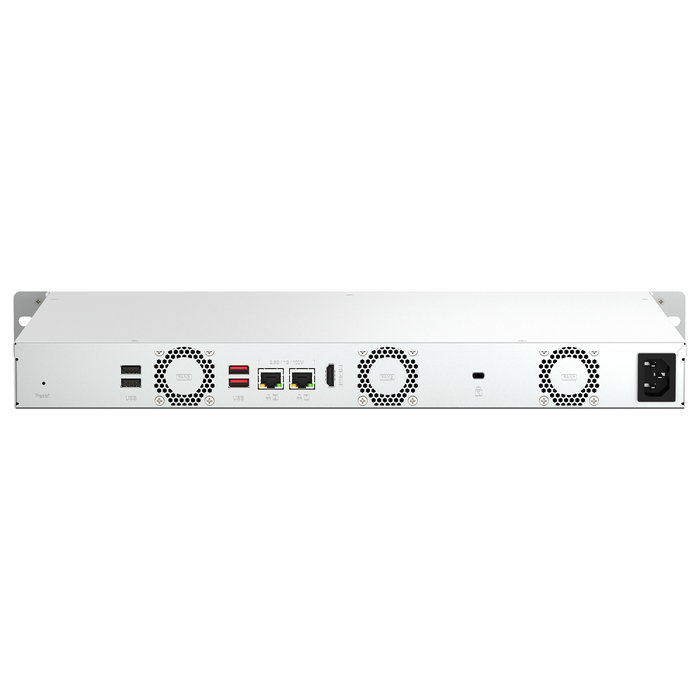 QNAP TS-464EU-8G NAS 1U Rackmount de 4 Bahías con Procesador Intel Celeron N5095 Quad-Core, 8GB DDR4, 2 Puertos LAN de 2.5GbE, Compatible con HDD/SSD y M.2