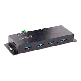 Startech Hub USB 3.0 de 4 Puertos, 5 Gbps, Con Protección contra Sobretensiones y ESD - Concentrador USB-A