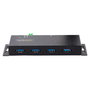 StarTech.com Hub Industrial USB 3.0 de 4 Puertos 5Gbps Negro