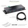 StarTech.com Hub Industrial USB 3.0 de 4 Puertos 5Gbps Negro