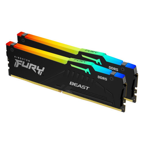 Kingston KF560C36BBEAK2-16 FURY Beast RGB DDR5 RAM 16 GB (2x8 GB) 6000 MHz CL36 para PC Kingston KF560C36BBEAK2-16 FURY Beast RGB DDR5 RAM 16 GB (2x8 GB) 6000 MHz CL36 para PC
