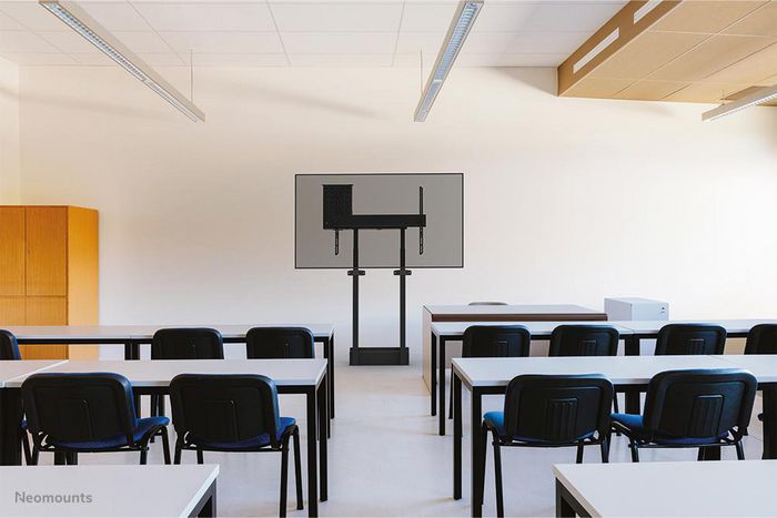 Neomounts WL55-875BL1 Soporte Motorizado de Pared para Pantallas de 55-100", 110 kg, Altura 98-163 cm, VESA 100x100-800x600, Negro