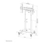 Newstar Neomounts FL55-875WH1 Soporte Móvil Motorizado para Pantallas 55-100 Pulgadas - Blanco
