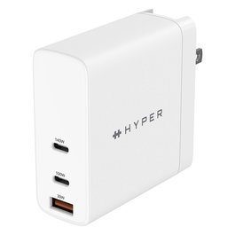 Targus HyperJuice HJG140WW Cargador GaN 140W Blanco Universal, Corriente Alterna, 2 Puertos USB-C, 2m Cable