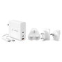 Targus HyperJuice HJG140WW Cargador GaN 140W Blanco Universal, Corriente Alterna, 2 Puertos USB-C, 2m Cable