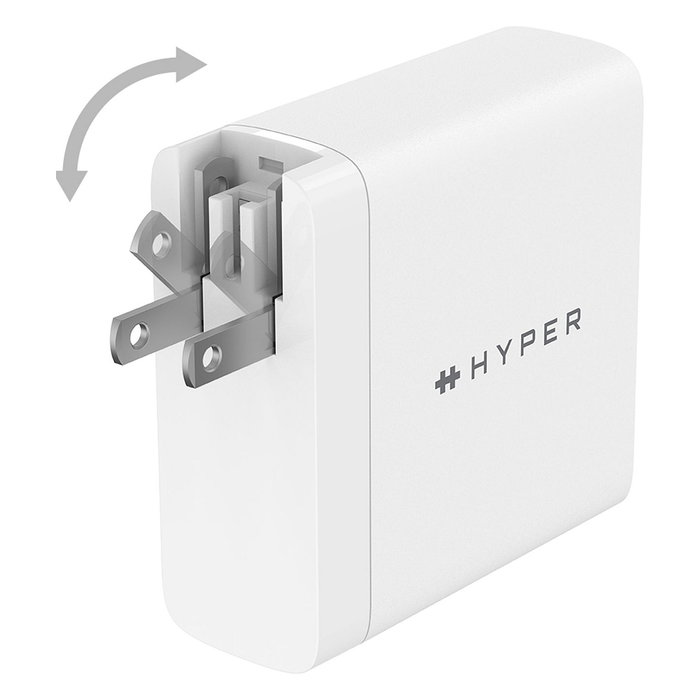 Targus HyperJuice HJG140WW Cargador GaN 140W Blanco Universal, Corriente Alterna, 2 Puertos USB-C, 2m Cable