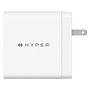 Targus HyperJuice HJG140WW Cargador GaN 140W Blanco Universal, Corriente Alterna, 2 Puertos USB-C, 2m Cable