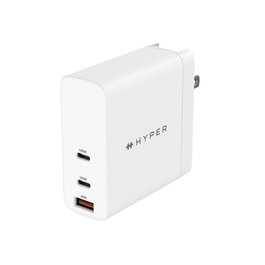 HYPER HJG140WW Cargador de Dispositivo Móvil Universal Blanco, Carga Rápida, 2 Puertos USB Tipo C, Interior, 2m
