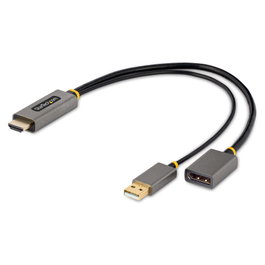 Startech Adaptador HDMI a DisplayPort Activo - 4K 60Hz - Alimentado por USB - Longitud 30 cm