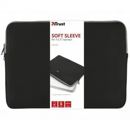 Trust Funda Primo Soft Sleeve para Portátiles hasta 13.3" Negra, Funda Protectora Neopreno Antigolpes, 21251