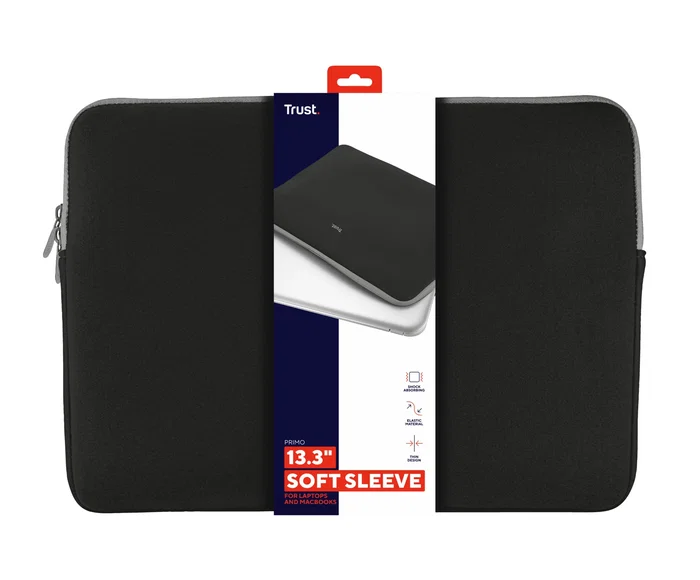 Trust Primo Soft Sleeve Funda para Portátiles hasta 13.3 pulgadas, Negra Trust Primo Soft Sleeve Funda para Portátiles hasta 13.3 pulgadas, Negra