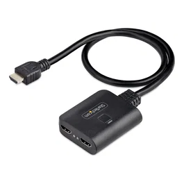 Startech Divisor HDMI 2.0 de 2 Puertos 4K a 60Hz, Splitter HDMI con Cable de 50cm