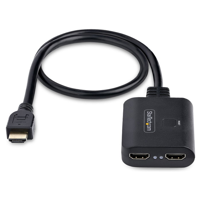 StarTech Divisor HDMI de 2 puertos 4K60 con cable de 50 cm