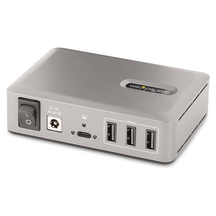 StarTech.com Hub Concentrador USB-C de 10 Puertos USB 3.2 Gen 2 - 8x USB-A / 2x USB-C con Fuente 65W, 10 Gbps, Certificación USB-IF, 1 m Cable, Gris