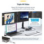 Startech USB-C Triple Monitor Docking Station - HDMI/DP Triple 4K Dock - 5x USB Hub - GbE - 100W PD Universal