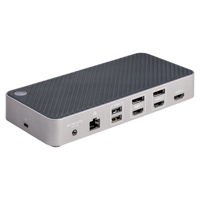 Startech USB-C Triple Monitor Docking Station - HDMI/DP Triple 4K Dock - 5x USB Hub - GbE - 100W PD Universal
