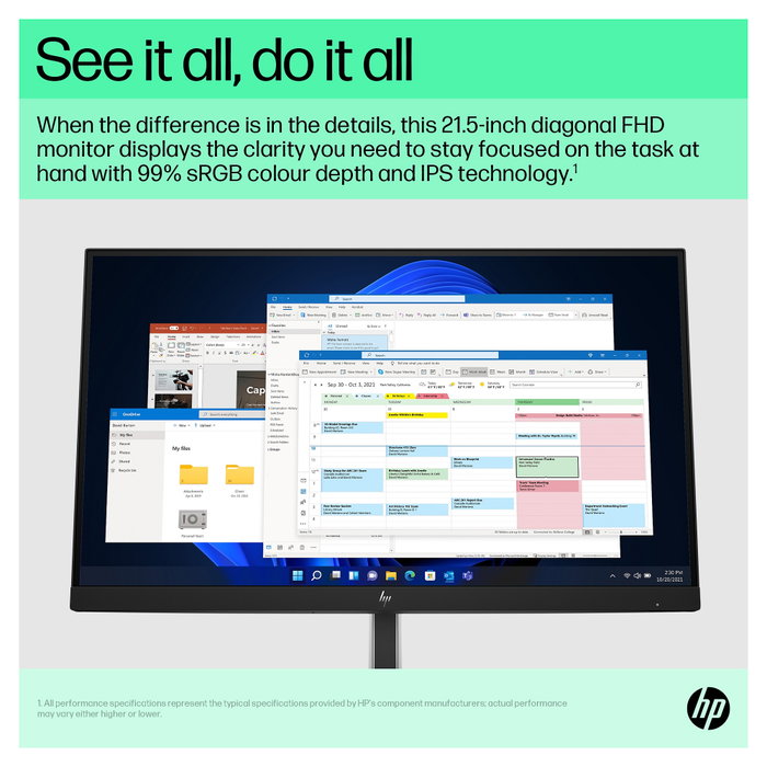 HP E22 G5 Monitor FHD 21.5 pulgadas IPS 75Hz