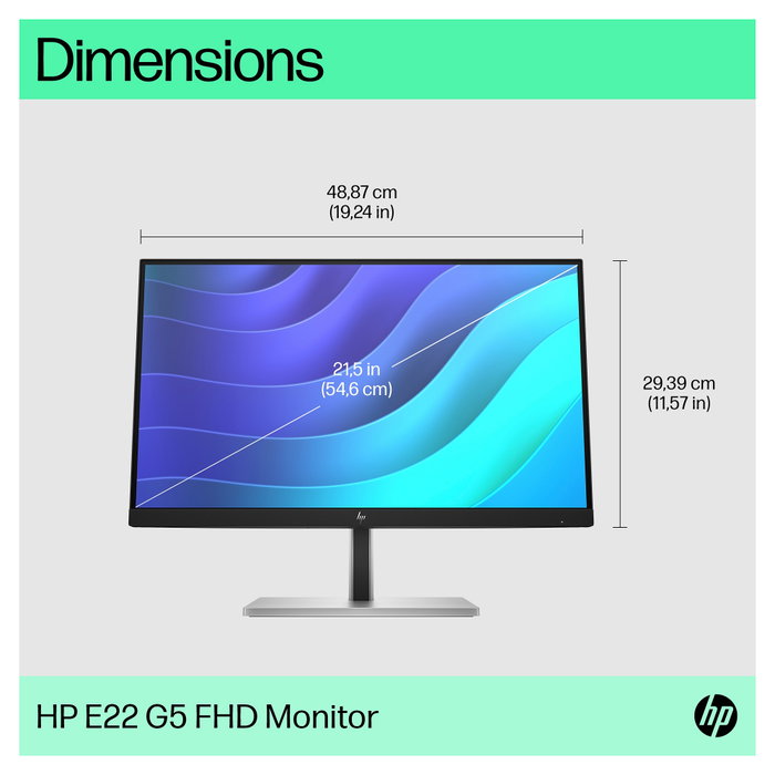 HP E22 G5 Monitor FHD 21.5 pulgadas IPS 75Hz