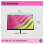 HP E24t G5 Monitor 23.8 pulgadas FHD 1920x1080 IPS Pantalla Táctil con Pivot Altura Ajustable HDMI DisplayPort USB 75 Hz Low Blue Light Negro para Negocios