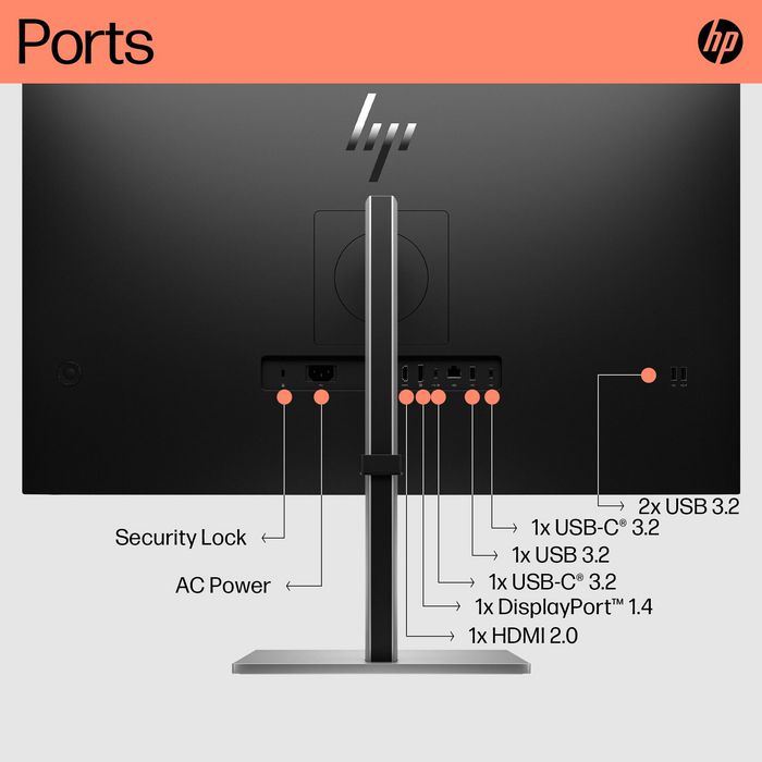 HP E32k G5 Monitor 4K USB-C de 31.5 pulgadas