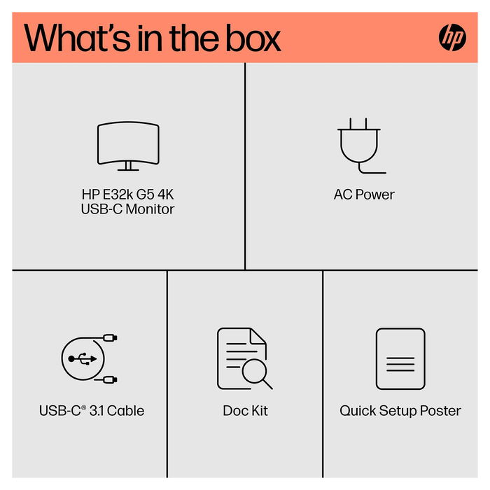 HP Monitor de 23.8 pulgadas LED HD (1920 x 1080) Silver/Black, 6N4D6AA / 6N4D6AA#ABB