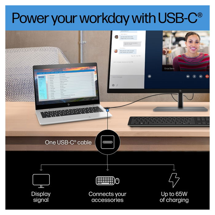 HP Monitor de 23.8 pulgadas LED HD (1920 x 1080) Silver/Black, 6N4D6AA / 6N4D6AA#ABB