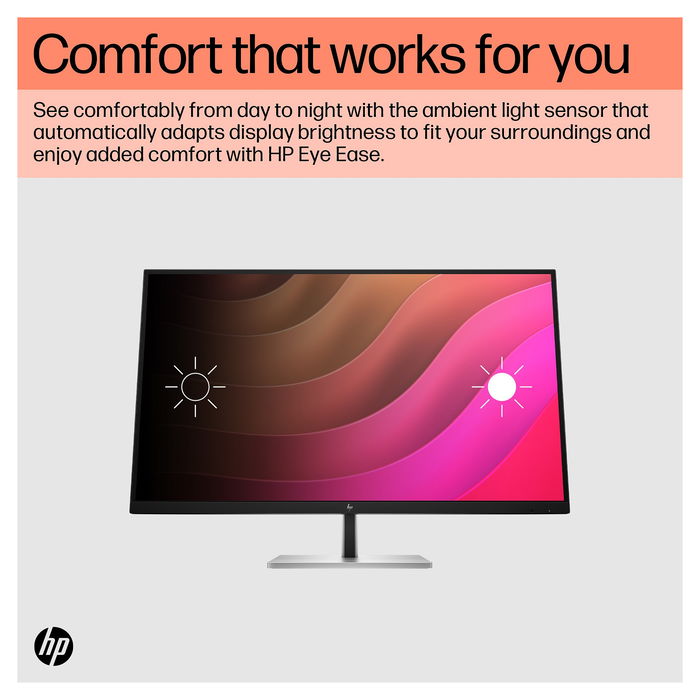 HP Monitor de 23.8 pulgadas LED HD (1920 x 1080) Silver/Black, 6N4D6AA / 6N4D6AA#ABB