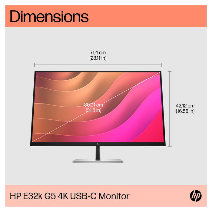 HP Monitor de 23.8 pulgadas LED HD (1920 x 1080) Silver/Black, 6N4D6AA / 6N4D6AA#ABB