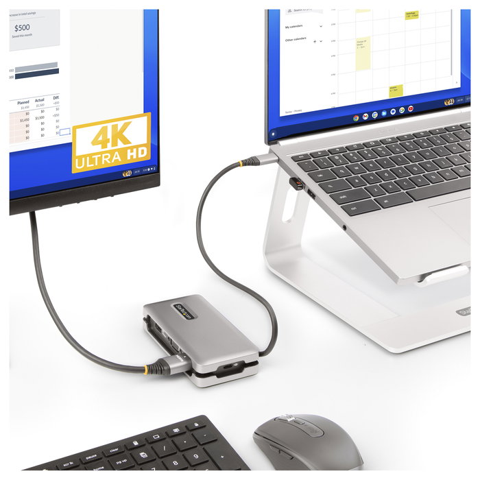 Startech Docking Station USB-C con HDMI 4K 60Hz, VGA, 3 Puertos USB, Power Delivery 100W y Cable USB Tipo C de 30cm