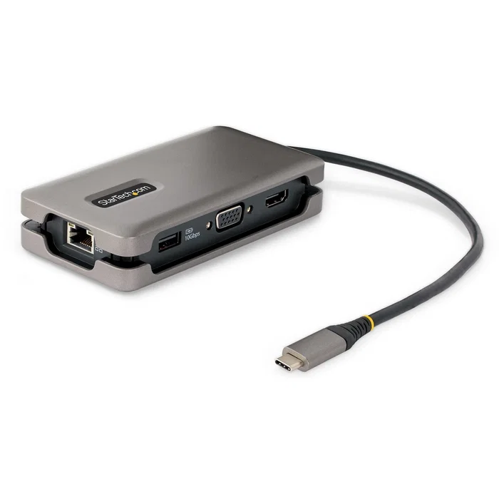 StarTech.com Adaptador Multipuertos USB-C a HDMI 4K 60Hz VGA Hub USB 3 Puertos Power Delivery 100W GbE Docking Station Viaje StarTech.com Adaptador Multipuertos USB-C a HDMI 4K 60Hz VGA Hub USB 3 Puertos Power Delivery 100W GbE Docking Station Viaje
