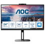 AOC 24V5CW/BK Monitor 24" Full HD IPS 75Hz FreeSync USB-C 65W, Altavoces y Cámara, Sin Marco, Negro