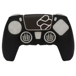 Fractal FR-TEC Funda de Silicona con Grips para Mando PS5 - Kit Basics, Color Negro