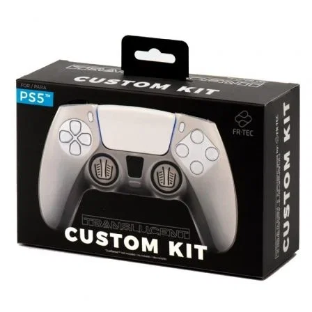 Funda Silicona FR-TEC Custom Kit Translucent para Mando PS5/ Transparente