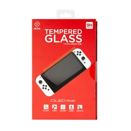 Blade Gaming FT1054 Protector de Pantalla de Vidrio Templado Anti-Huellas para Nintendo Switch OLED, Transparente y Resistente a Arañazos