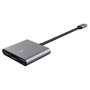 Trust Adaptador 3-en-1 USB-C a HDMI con PD, Cable de 10 cm - Dalyx - Gris