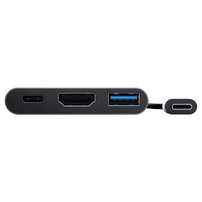 Trust Adaptador 3-en-1 USB-C a HDMI con PD, Cable de 10 cm - Dalyx - Gris Trust Adaptador 3-en-1 USB-C a HDMI con PD, Cable de 10 cm - Dalyx - Gris