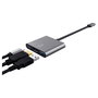 Trust Adaptador 3-en-1 USB-C a HDMI con PD, Cable de 10 cm - Dalyx - Gris