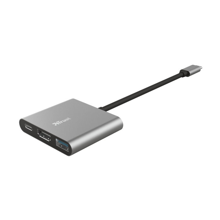 Trust Dalyx Adaptador Multipuerto 3 en 1 USB-C con HDMI y USB 3.2
