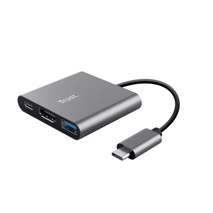 Trust Dalyx Adaptador Multipuerto 3 en 1 USB-C con HDMI y USB 3.2